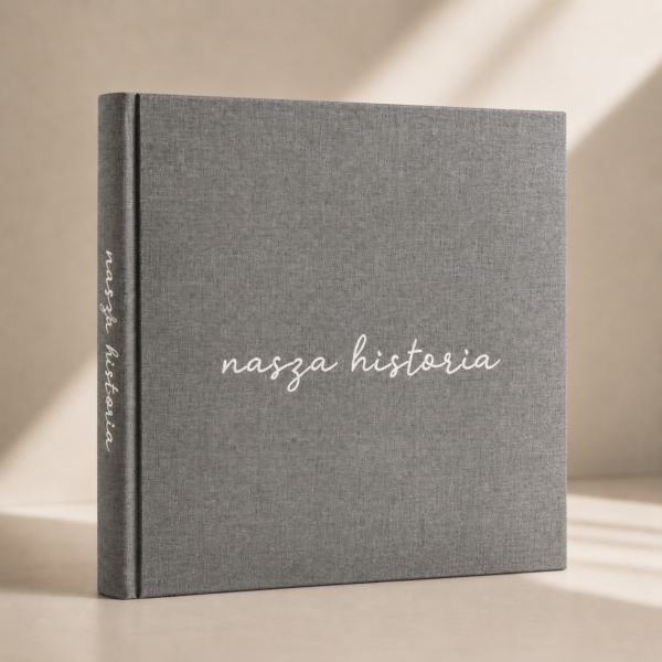 Album na zdjęcia 500 zdjęć 10x15 Nasza Historia szary materiałowy