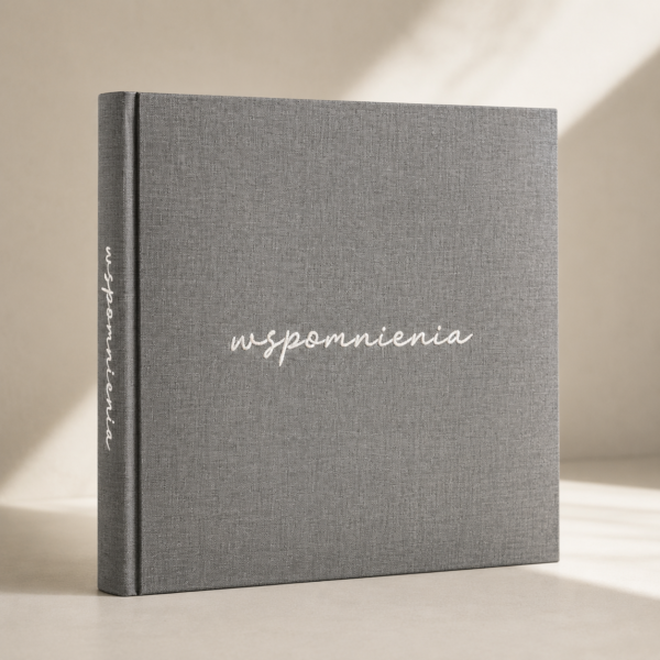 Album rodzinny 500 zdjęć 10x15 Wspomnienia szary z polskim napisem